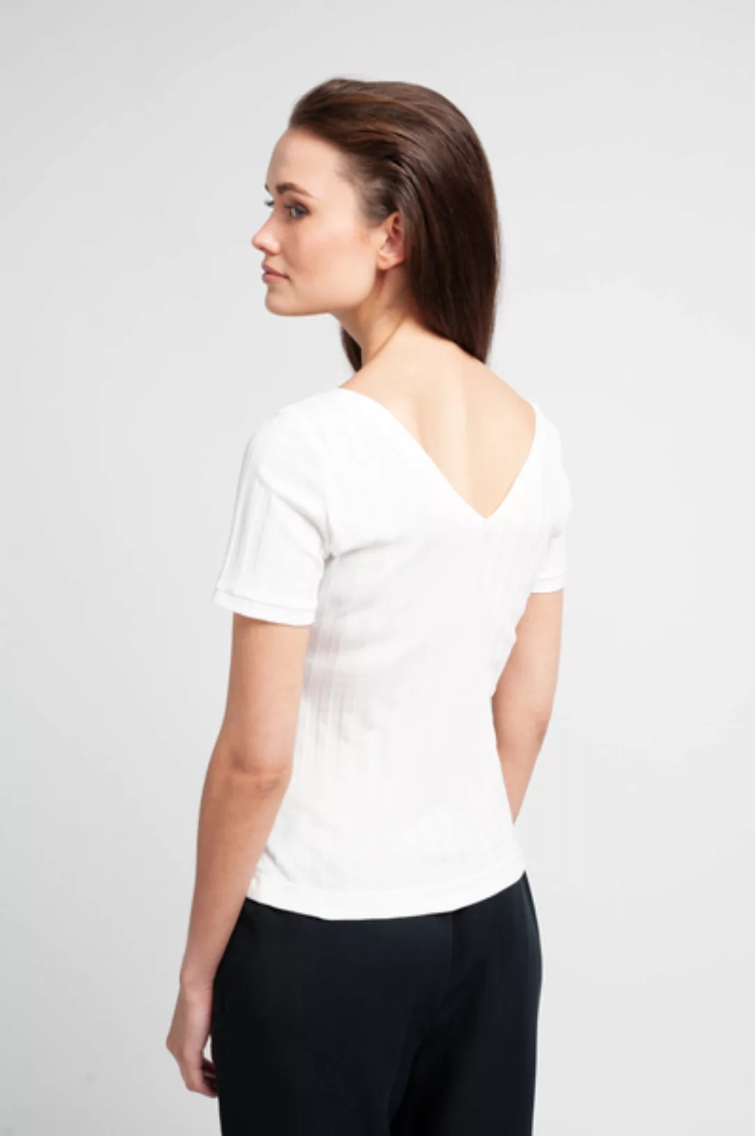 Cora - Damen Shirt In Ripp-optik Aus Bio-baumwolle günstig online kaufen