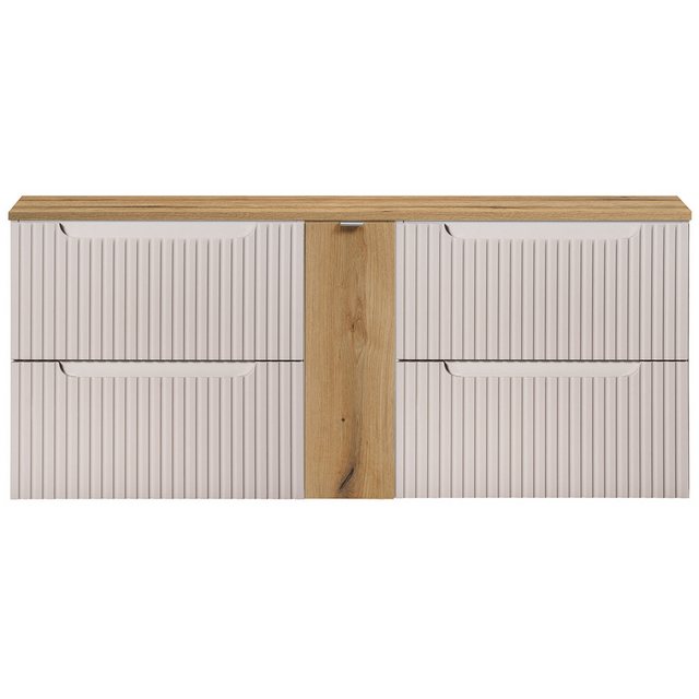 Lomadox Waschbeckenschrank NEWPORT-56-CASHMERE Waschtischunterschrank 140cm günstig online kaufen