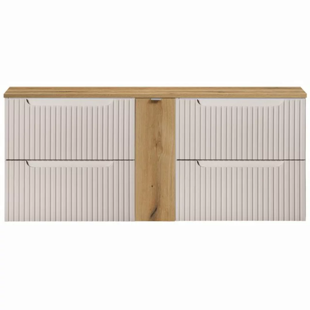 Lomadox Waschbeckenschrank NEWPORT-56-CASHMERE Waschtischunterschrank 140cm günstig online kaufen