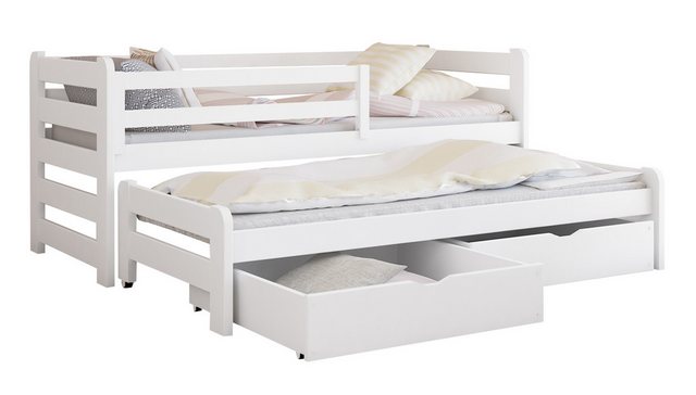 Kids Collective Jugendbett Einzelbett Kinderbett 90x200 cm, Lattenrost, Rau günstig online kaufen