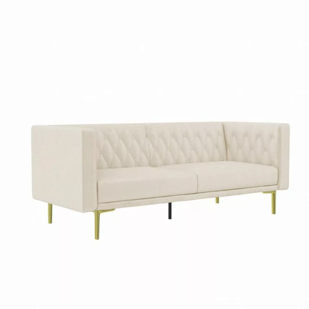 loft24 Sofa Marseille, Bezug in Samtoptik, Metallgestell in gold, Breite 20 günstig online kaufen