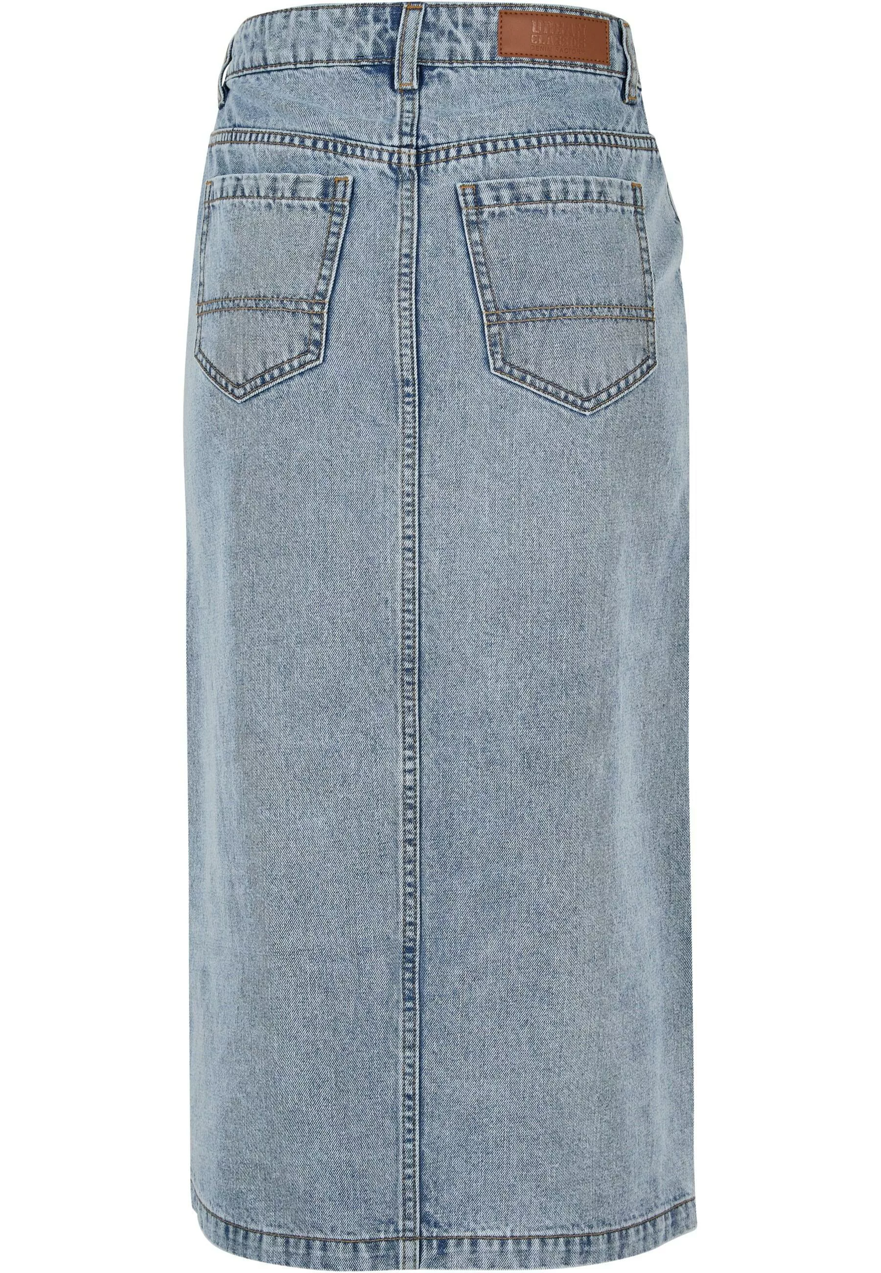 URBAN CLASSICS Jerseyrock "Urban Classics Damen Ladies Midi Denim Skirt", ( günstig online kaufen