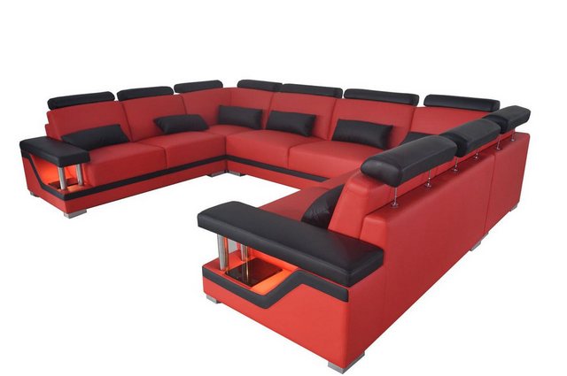 Xlmoebel Sofa Neu Moderne U-Form Ledersofa Ecksofa Wohnlandschaft Design Co günstig online kaufen