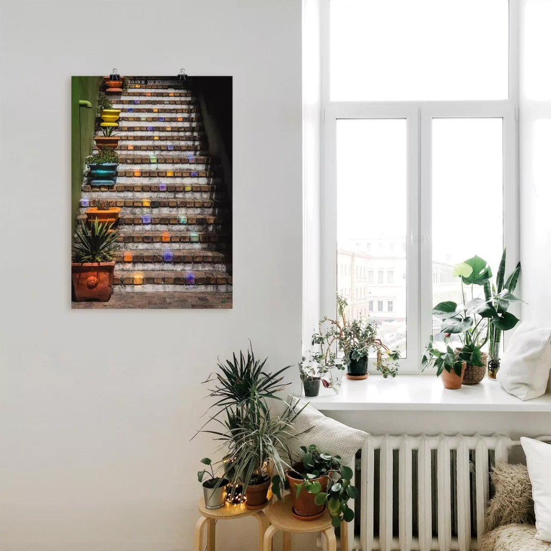 Artland Wandbild "Die Treppe", Gebäude, (1 St.), als Leinwandbild, Poster, günstig online kaufen