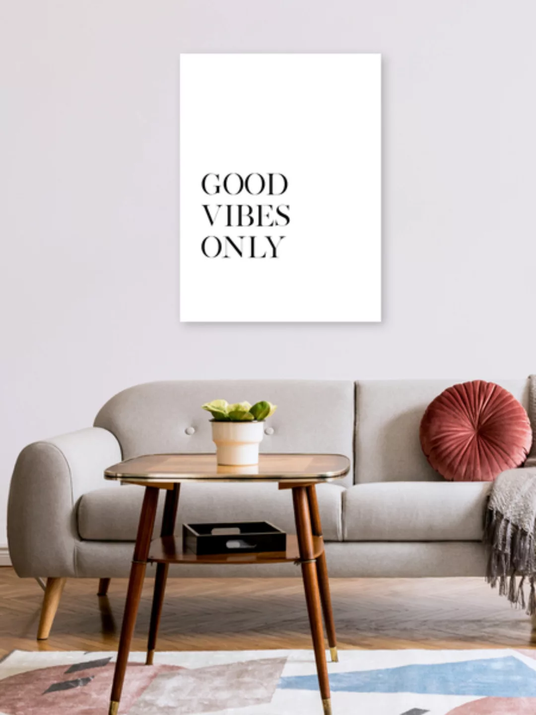 Poster / Leinwandbild - Good Vibes Only No3 günstig online kaufen