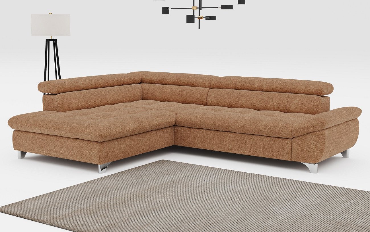 COTTA Ecksofa Gemini, mit Schlaffunktion und verstellbare Kopfstützen günstig online kaufen