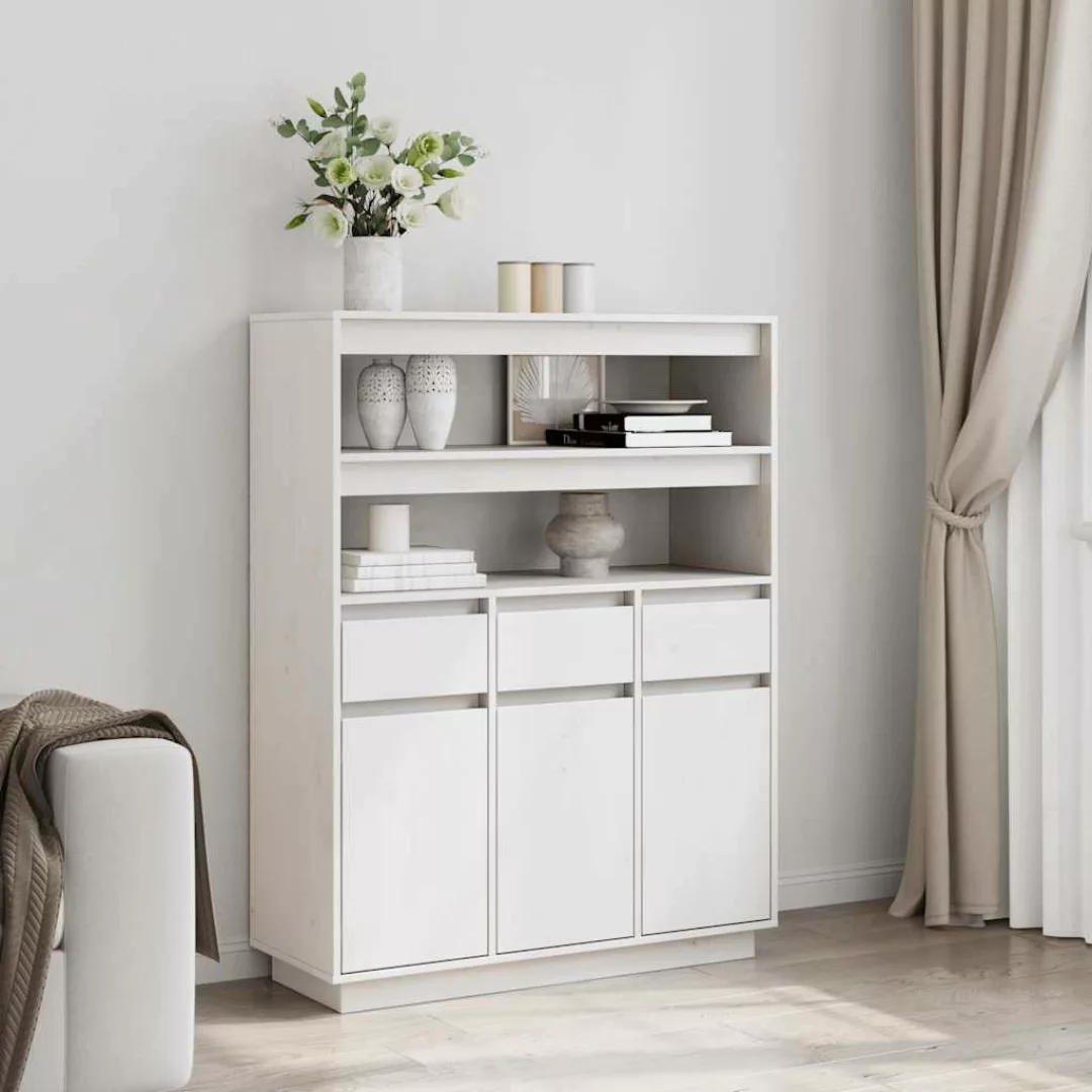 vidaXL Highboard Highboard Weiß 89x34x116,5 cm günstig online kaufen