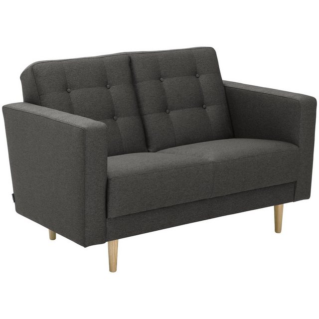 58 aufm Kessel Sofa 2-Sitzer Kaisa Bezug Flachgewebe Esche natur / anthrazi günstig online kaufen