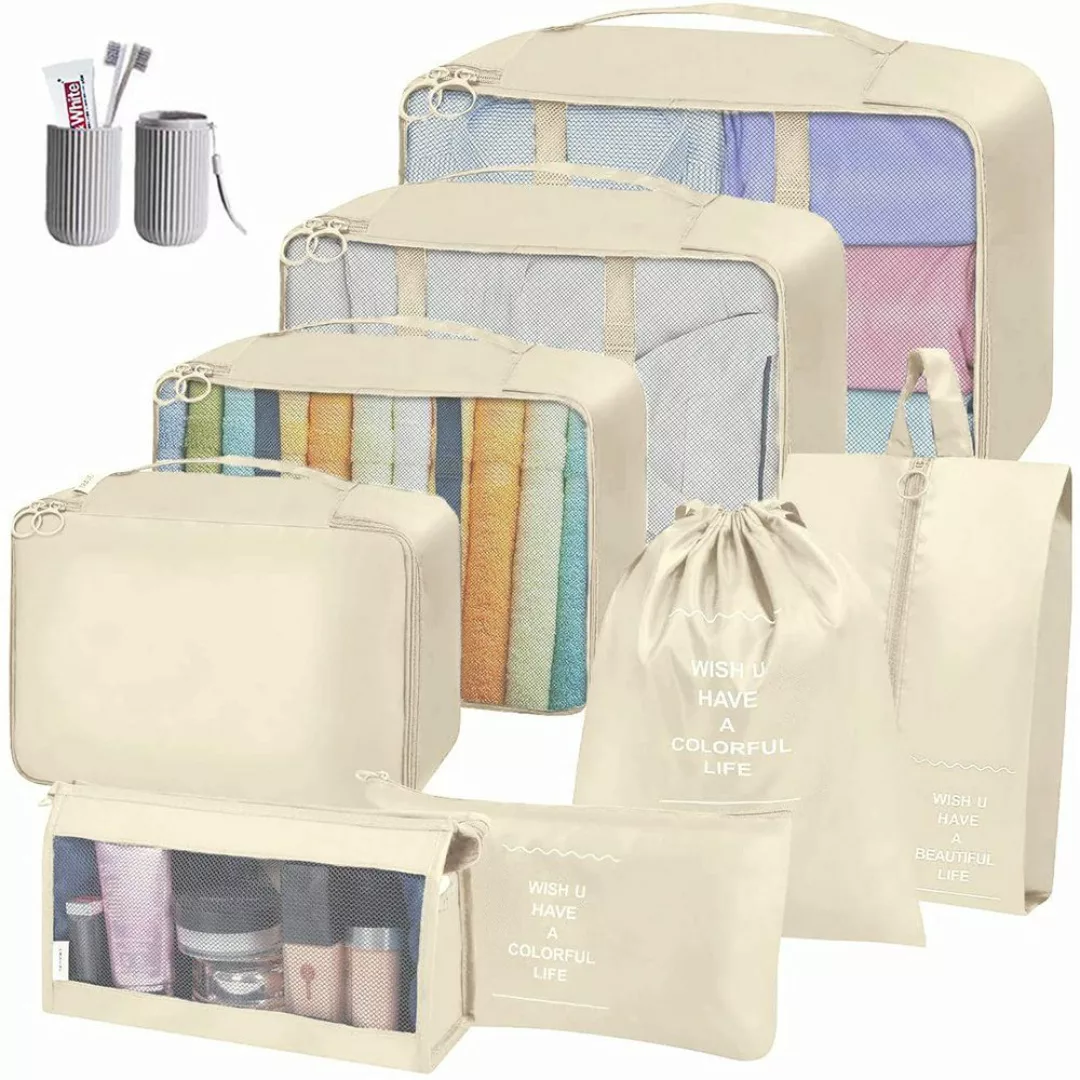 zggzerg Aufbewahrungsbox 9 Teilige Koffer Organizer, günstig online kaufen