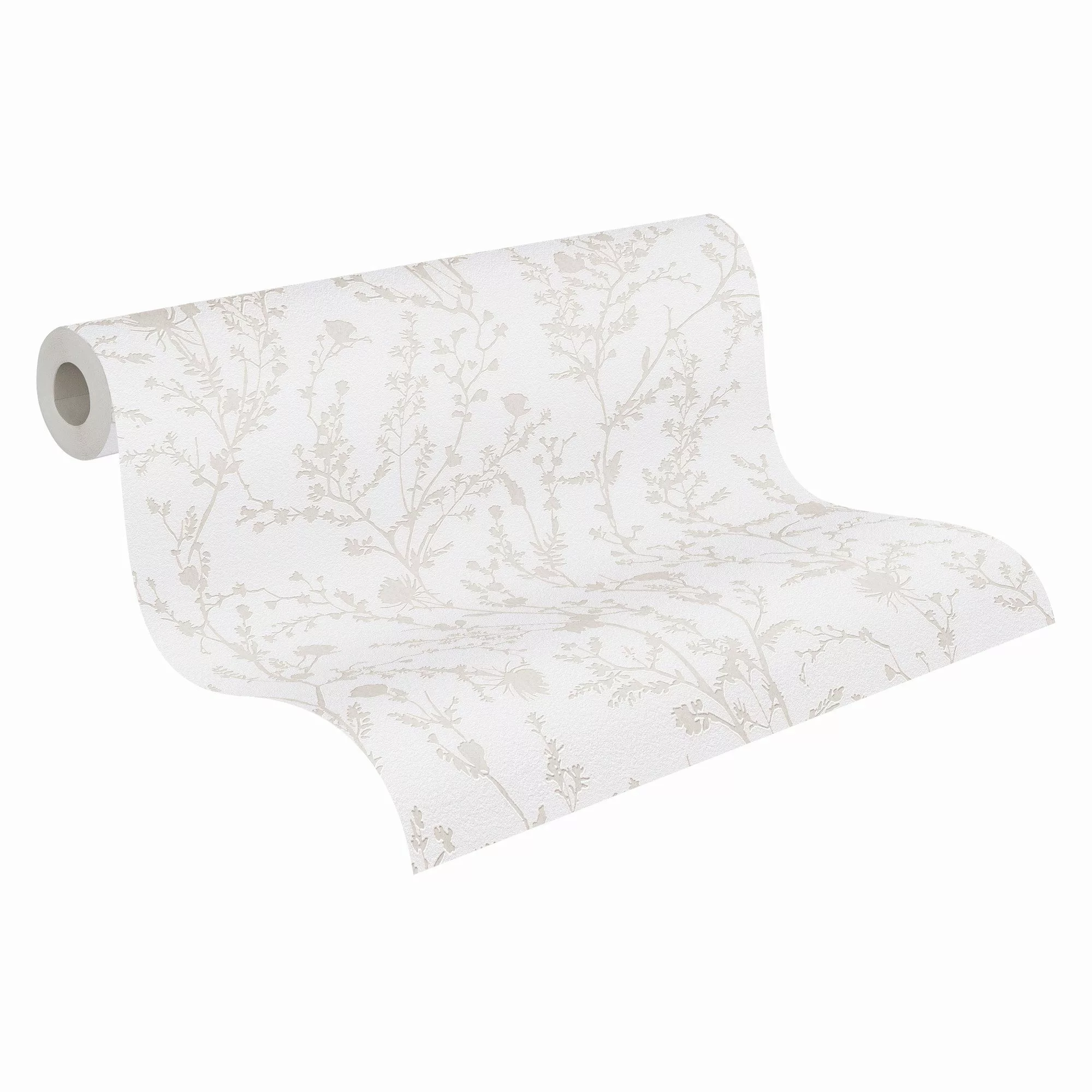 Bricoflor Wildblumen Tapete mit Perlmutt Effekt Moderne Landhaus Blumentape günstig online kaufen
