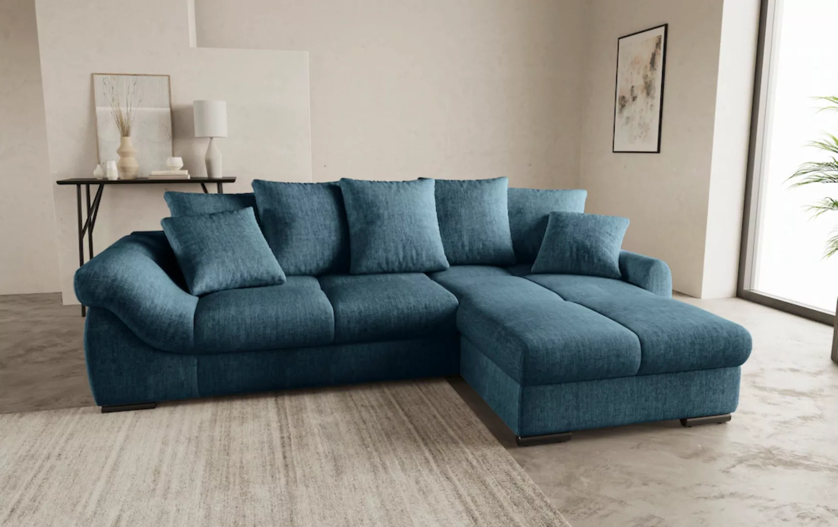 INOSIGN Ecksofa "Livorno DuraFlex", inkl. Hochschläfer-Bettauszug, XL-Bettk günstig online kaufen