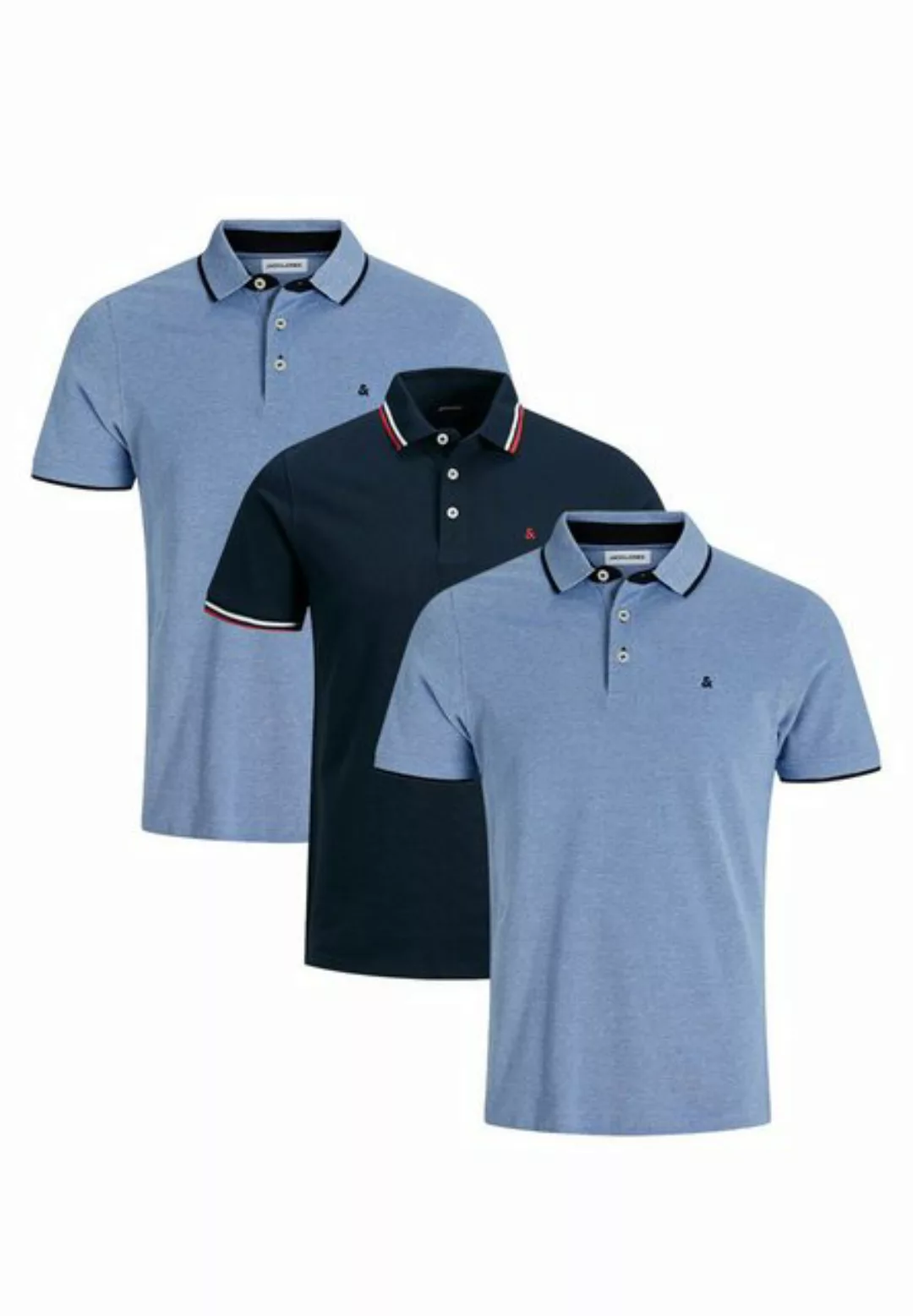 Jack & Jones Poloshirt 3er Pack Paulos - Slim Fit (Spar-Set, 3-tlg) Poloshi günstig online kaufen