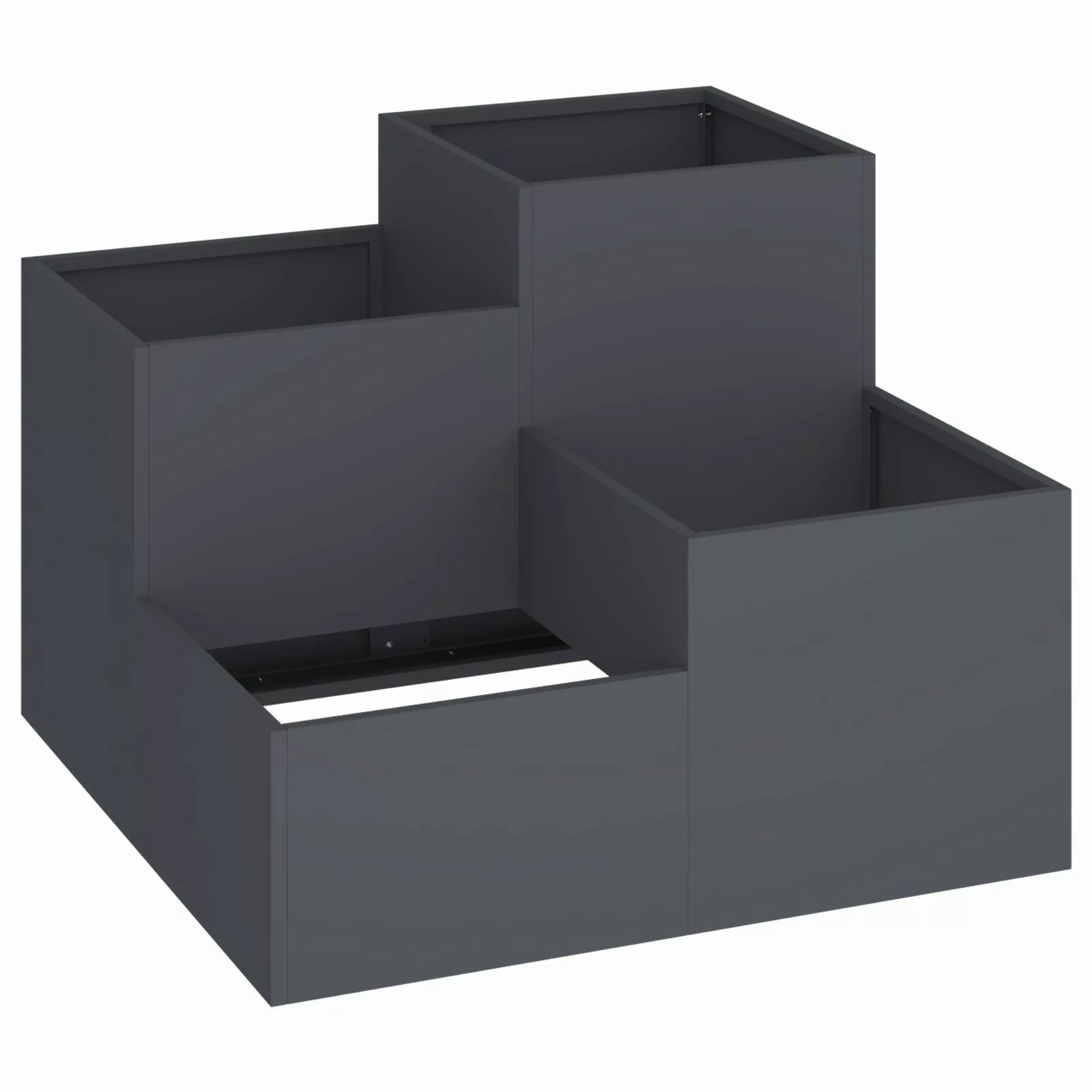 vidaXL Blumentopf Pflanzkübel 100x100x60 cm Anthrazit günstig online kaufen