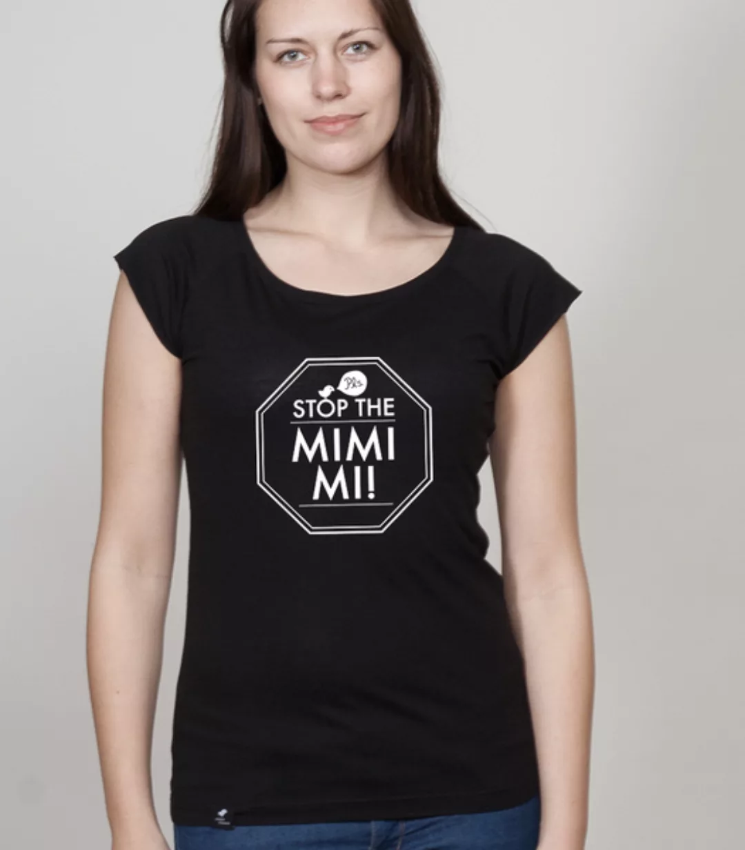 Bambus Shirt Women Black "Mimimi" günstig online kaufen