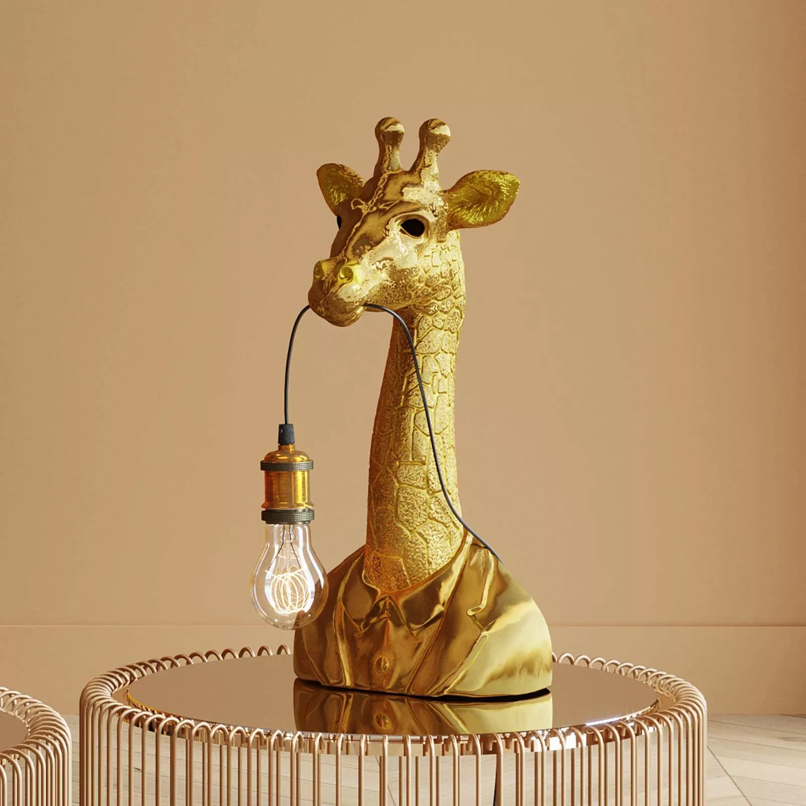 KARE Animal Giraffe Tischleuchte Höhe 50 cm gold günstig online kaufen