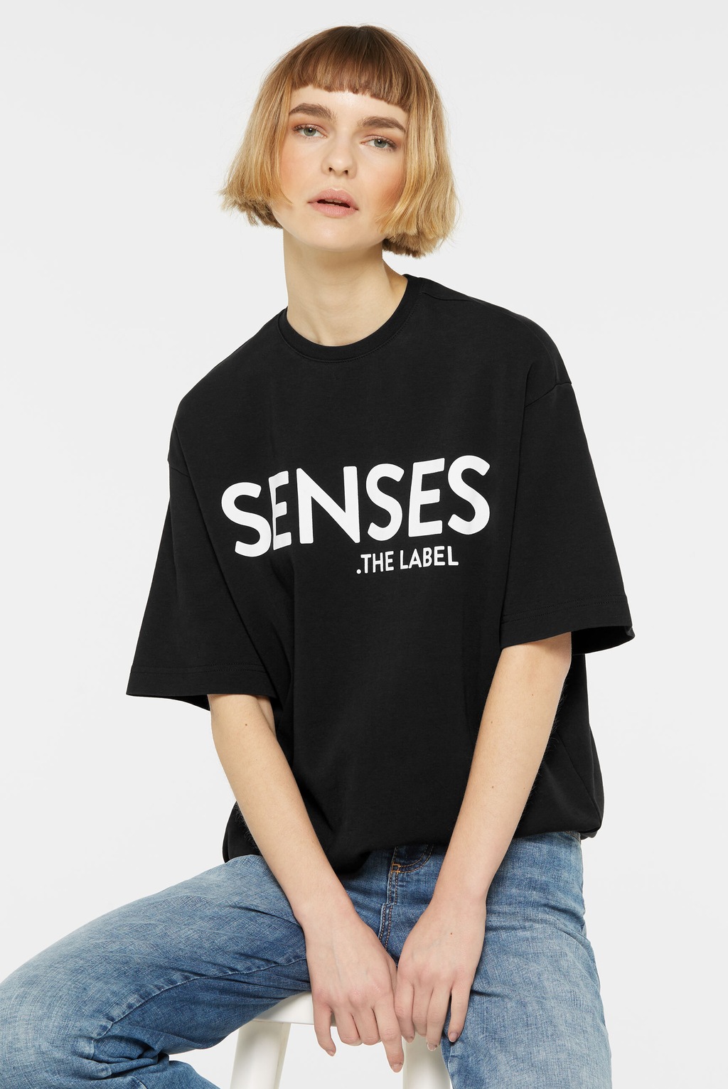 SENSES.THE LABEL Rundhalsshirt, aus Baumwolle günstig online kaufen