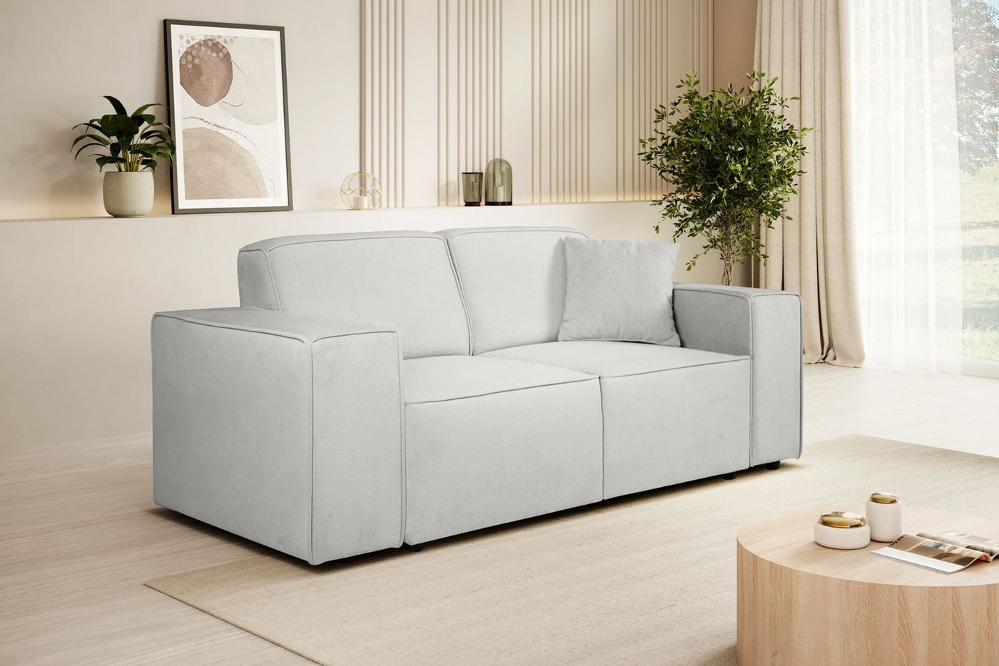 Beautysofa Sofa PEDRO II, 2-Sitzer, ohne Schlaffunktion, viele Farbvariante günstig online kaufen