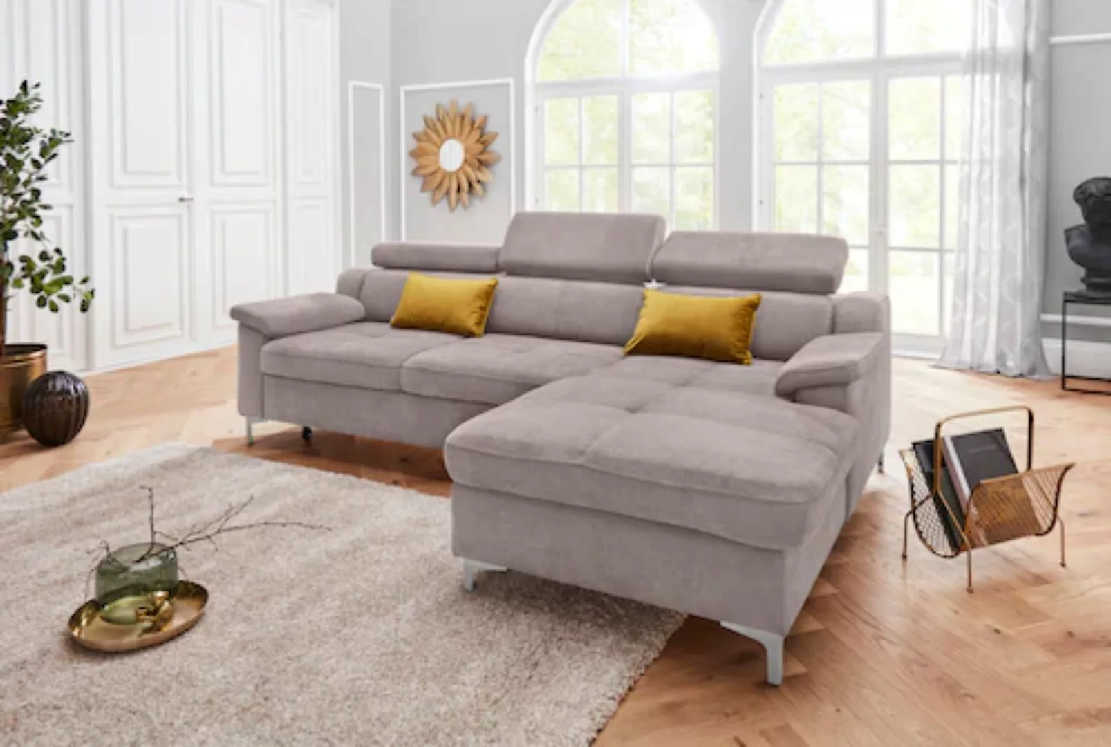 exxpo - sofa fashion Ecksofa "Vinci, L-Form", wahlweise mit Bettfunktion günstig online kaufen