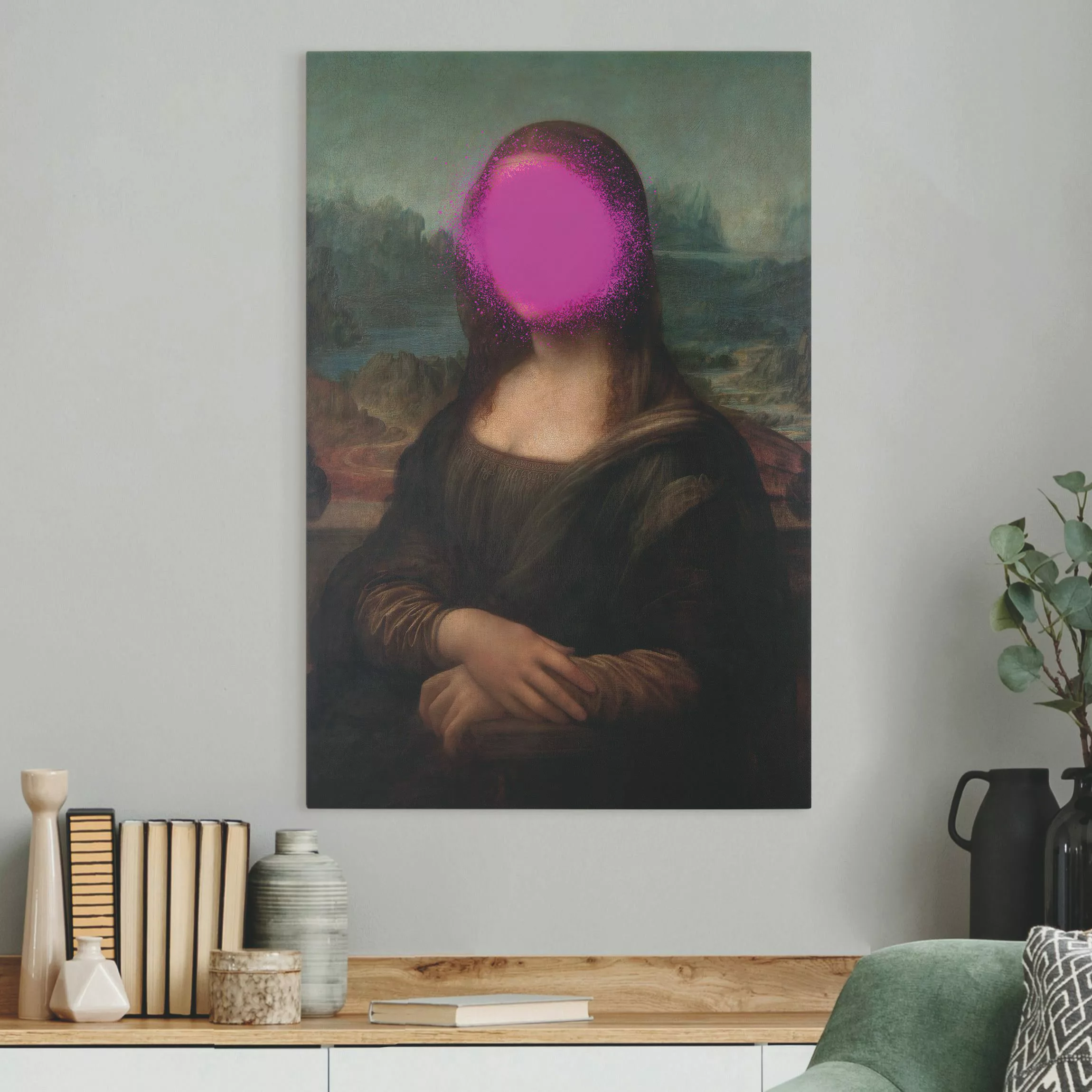 Leinwandbild Mona Lisa x Spraypaint günstig online kaufen
