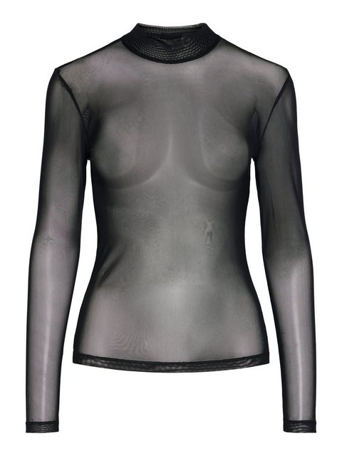 pieces Mesh-Top - Netztop schwarz - Meshshirt langarm - PCNINNS MESH TOP günstig online kaufen