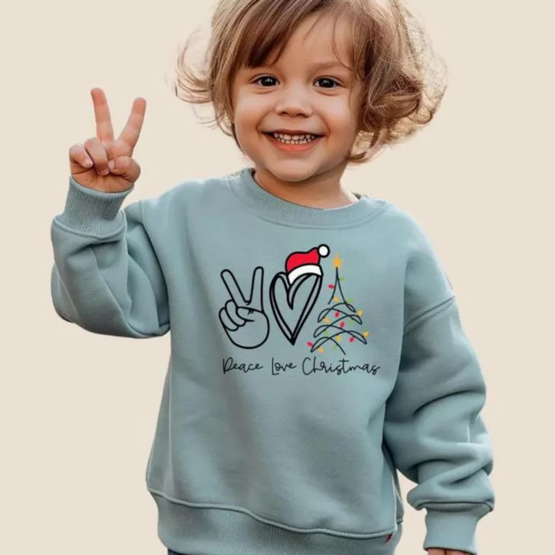 Lounis Weihnachtssweatshirt Peace Love Christmas Sweatshirt günstig online kaufen