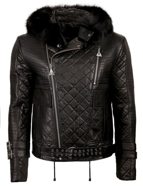 The Skulls Society Lederjacke TSMLJ-0001-FBK günstig online kaufen