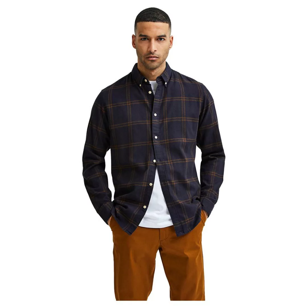 Selected Slim Flannel Langarm Hemd XL Monks Robe / Checks Big Check günstig online kaufen