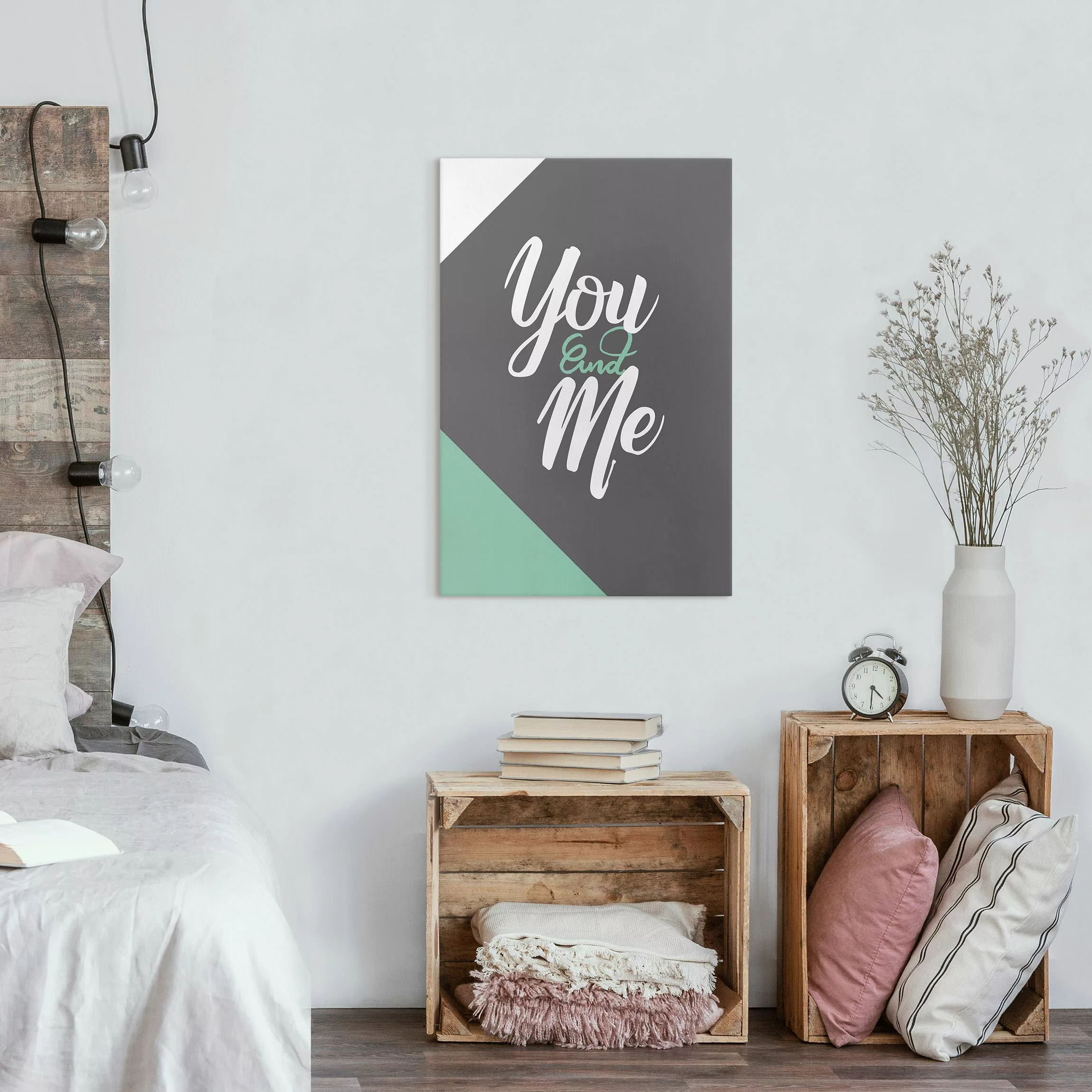 Leinwandbild You and Me Grafische Komposition günstig online kaufen