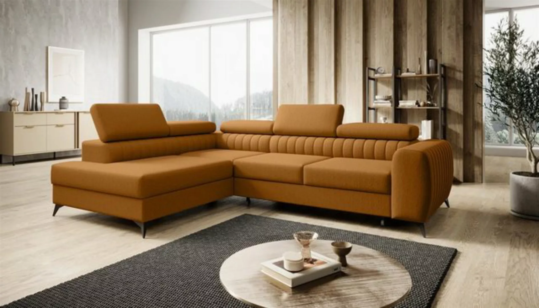 Fun Möbel Ecksofa Schlafsofa Sofa FARGO in Stoff Vogue Ottomane Rechts oder günstig online kaufen