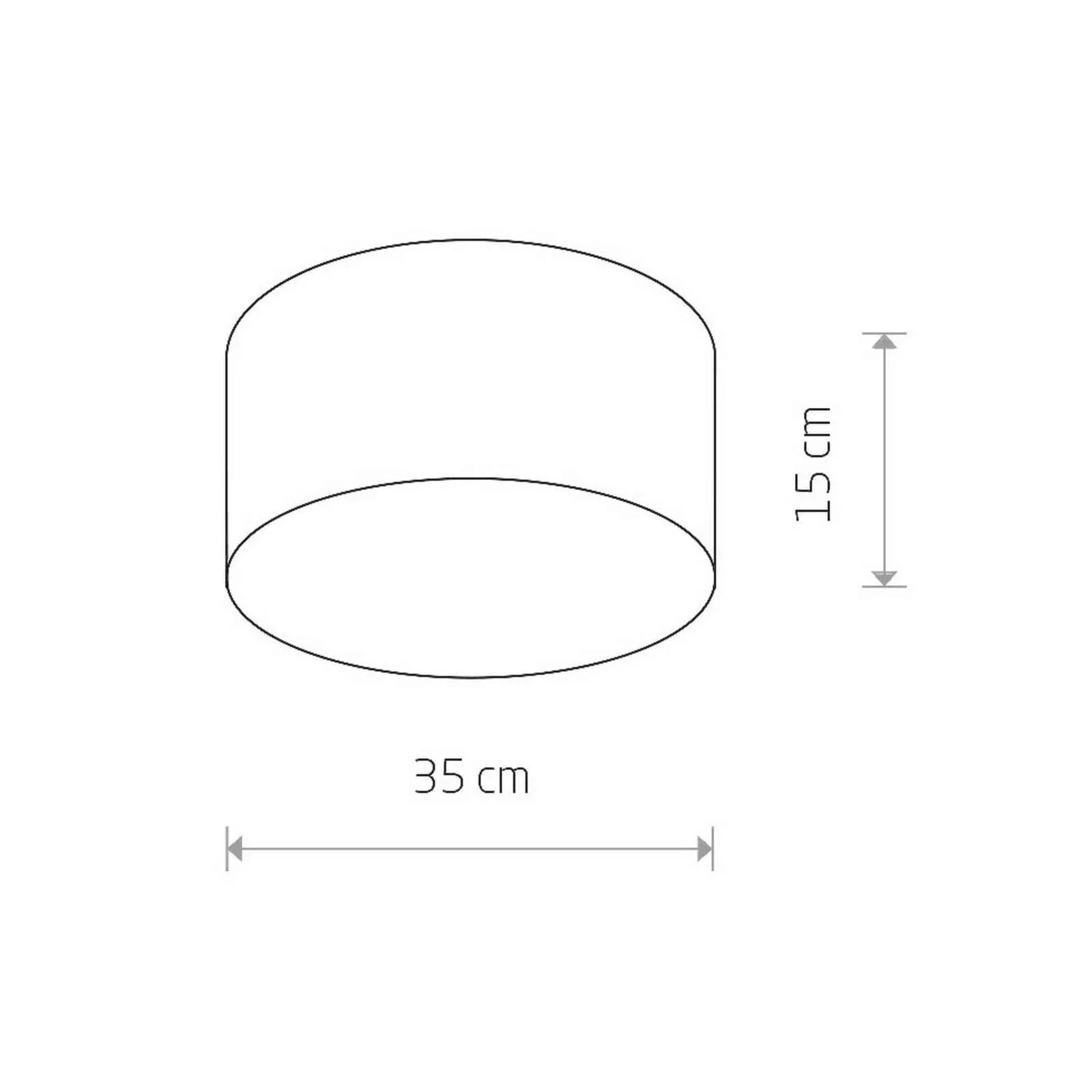 Deckenleuchte Cameron, grau, Ø 35 cm günstig online kaufen