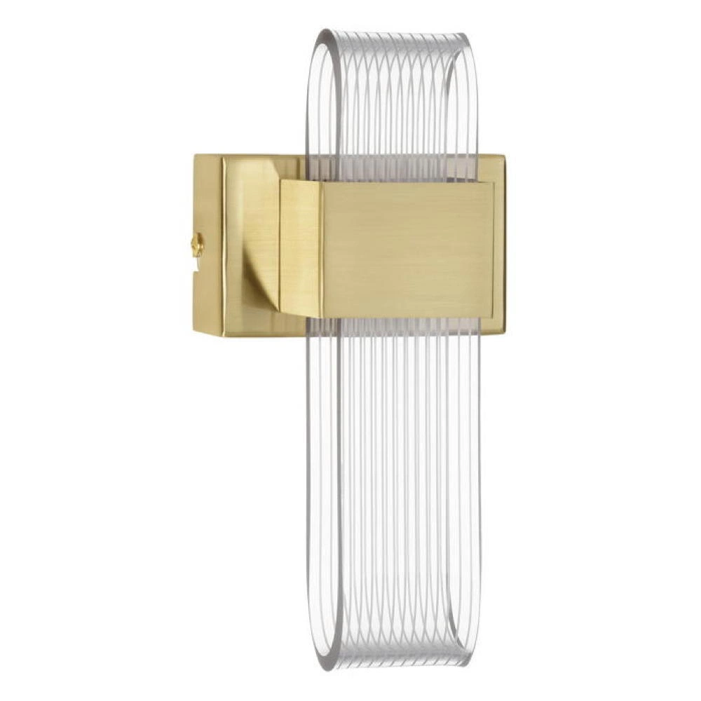 LED Wandleuchte Argo in Transparent und Gold 10W 413lm günstig online kaufen