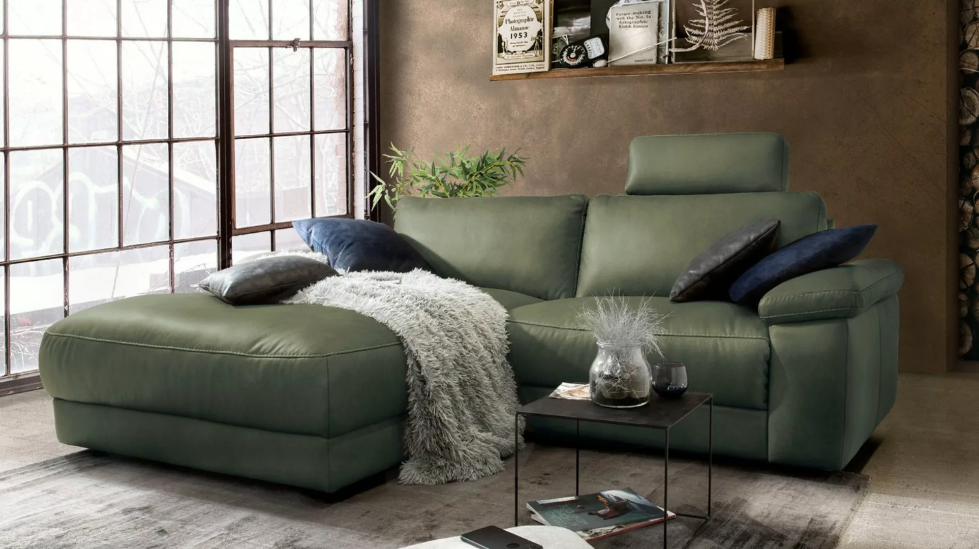 KAWOLA Ecksofa LOLA, Sofa Stoff od. Leder, Recamiere rechts od. links, vers günstig online kaufen