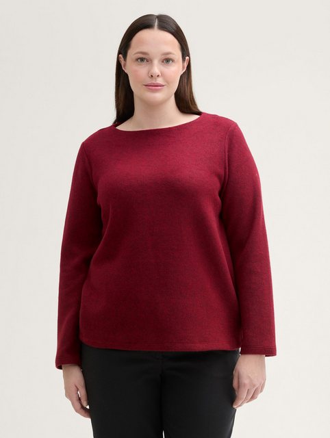 TOM TAILOR PLUS Sweatshirt Plus Size - Sweatshirt mit Knopfdetails günstig online kaufen