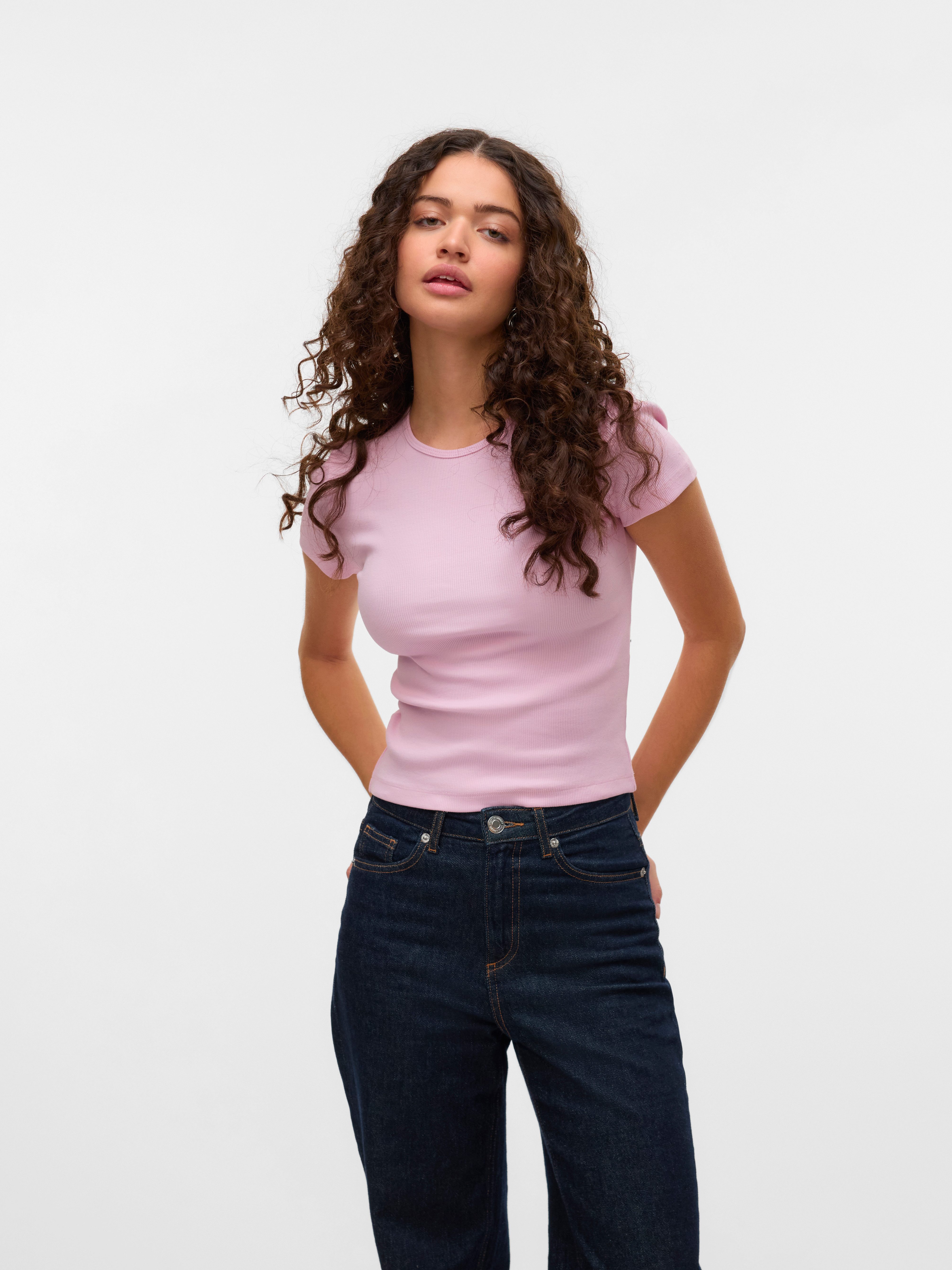Vero Moda Rundhalsshirt VMCHLOE SS SHORT günstig online kaufen