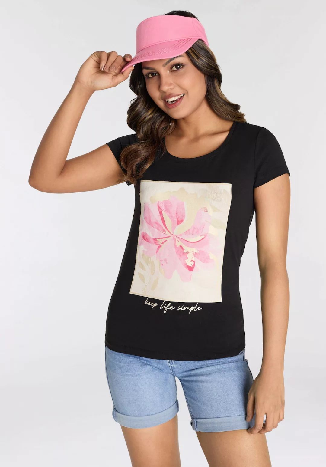 Laura Scott T-Shirt mit modischem Frontprint - NEUE KOLLEKTION günstig online kaufen