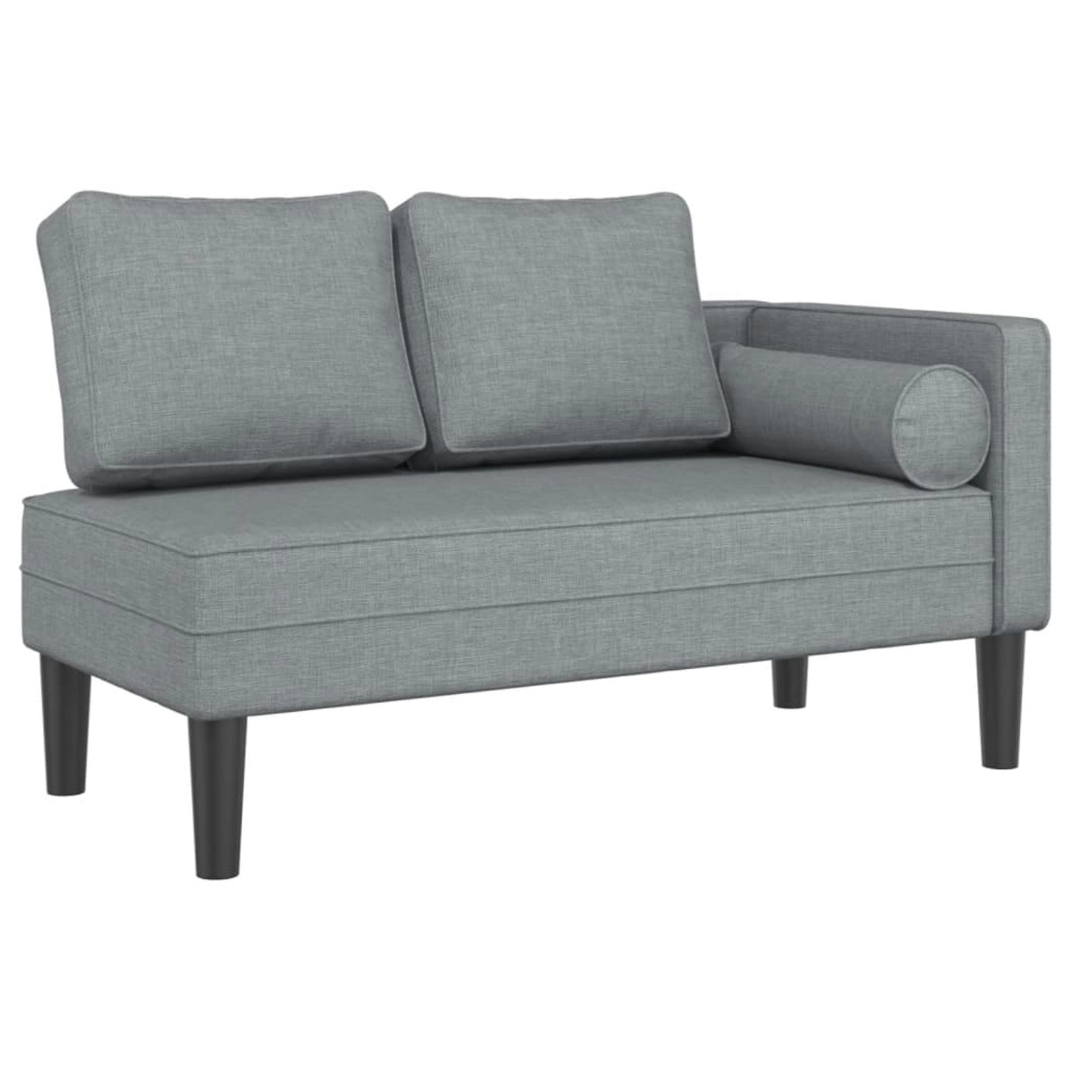 vidaXL Chaiselongue Chaiselongue mit Kissen Hellgrau Stoff, 1 Teile günstig online kaufen