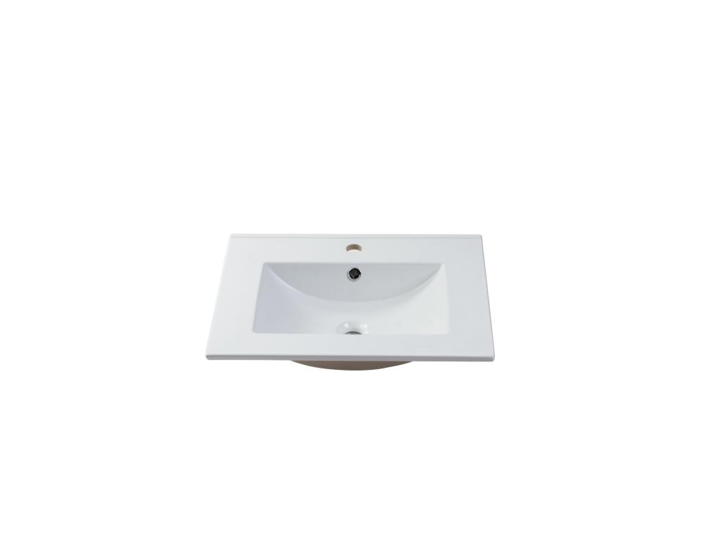 Waschbecken rechteckig - 61 x 46,5 cm - Keramik - Weiß - MOTIAC günstig online kaufen