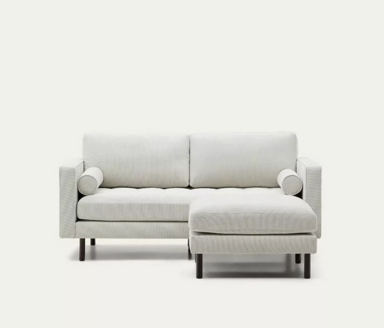 Natur24 Sofa 2-Sitzer-Sofa mit Fußablage Debra 182 x 85 x 178 cm Chenille C günstig online kaufen