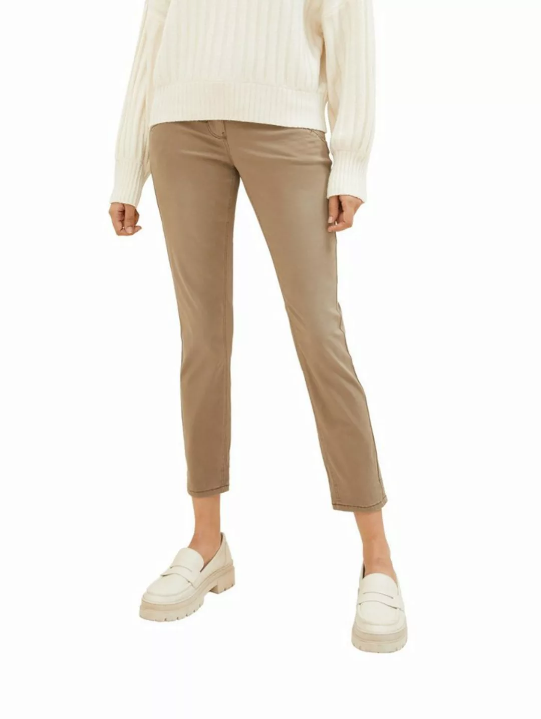 Tom Tailor Damen Hose TAPERED RELAXED - Relaxed Fit - Gestreift günstig online kaufen