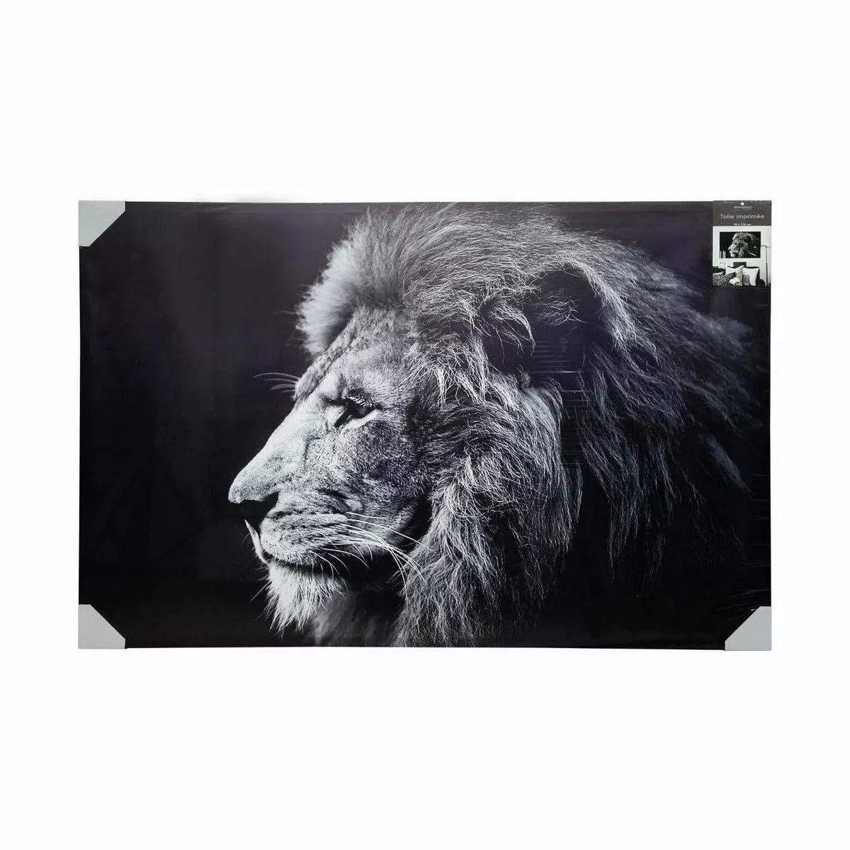 Bild Atmosphera Löwe Canvas-stoff Dekorativ (118 X 78 X 3,5 Cm) günstig online kaufen