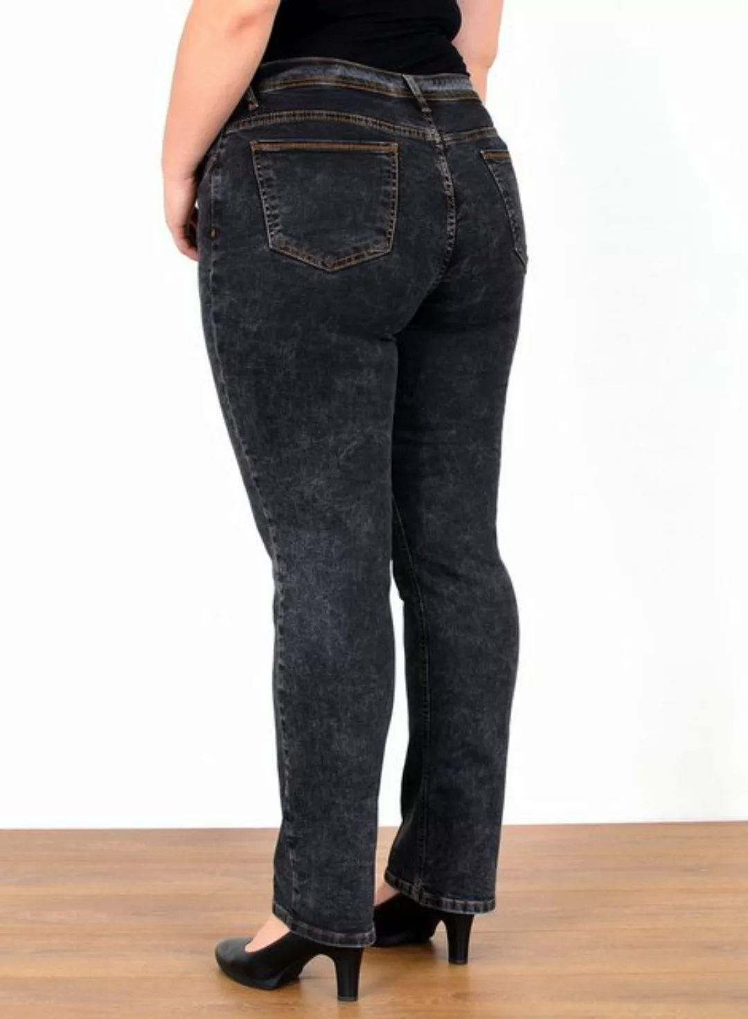 ESRA Straight-Jeans FG2 High Waist Jeans Damen Straight Hose Stretch bis Üb günstig online kaufen