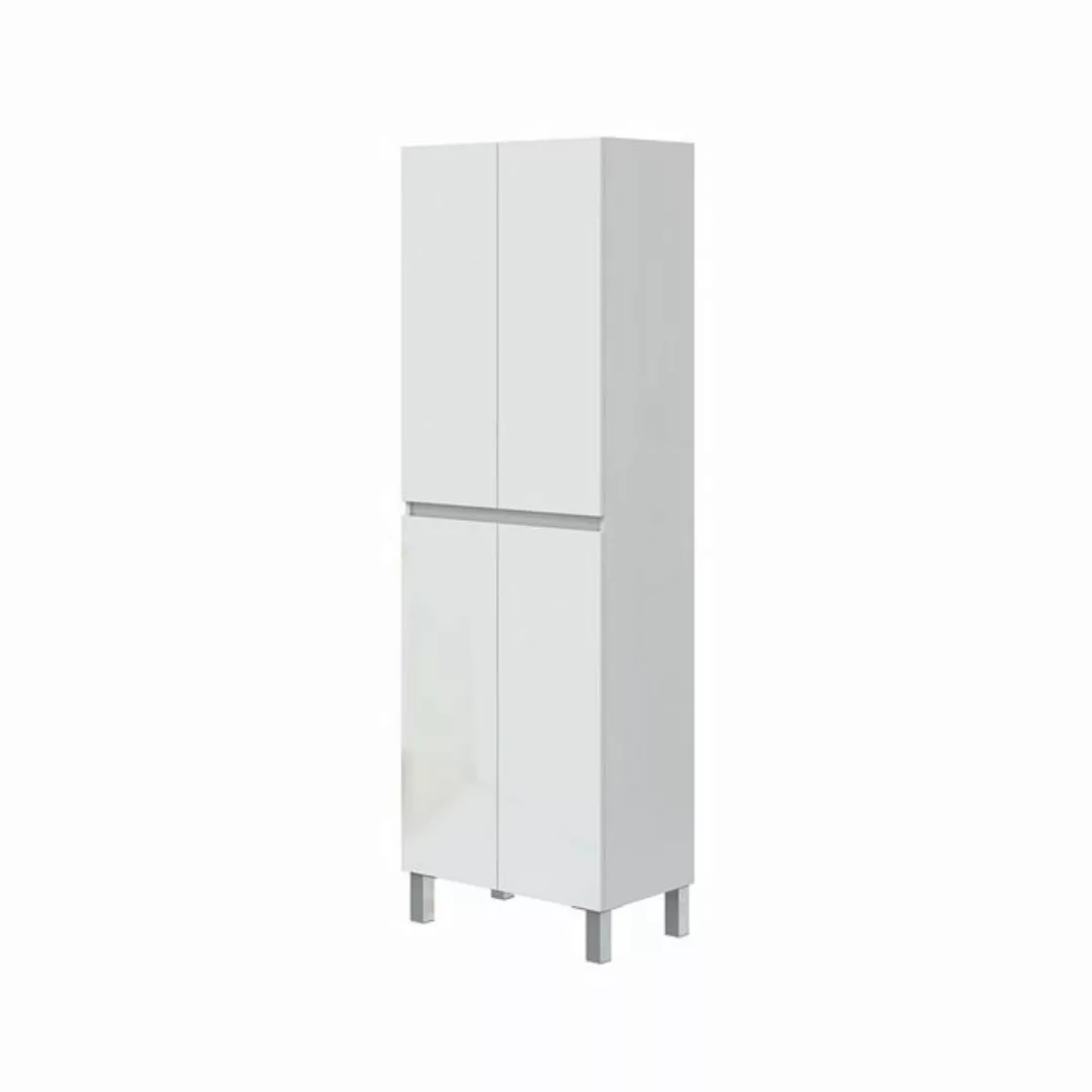 freiraum Hochschrank DESTAL 4 Türen, 4 Böden, in Weiß glänzend - 60x182x35 günstig online kaufen