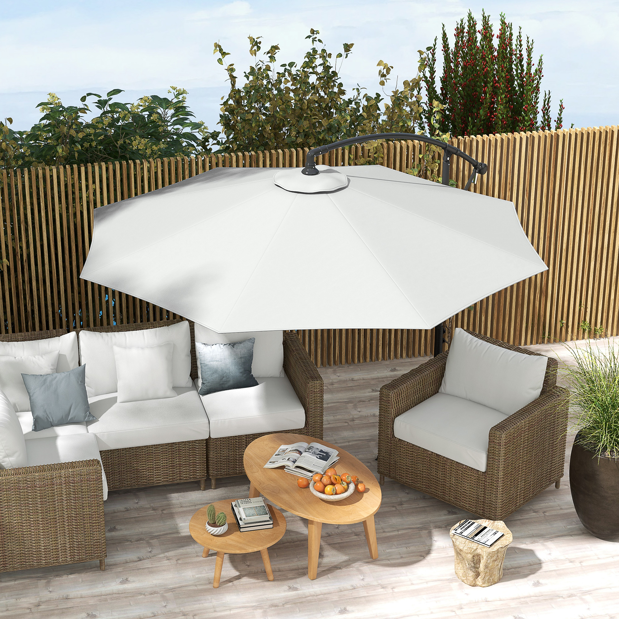 Outsunny Ersatzbezug für Sonnenschirm 3x3 m mit Oberen Luftauslass, Sonnens günstig online kaufen