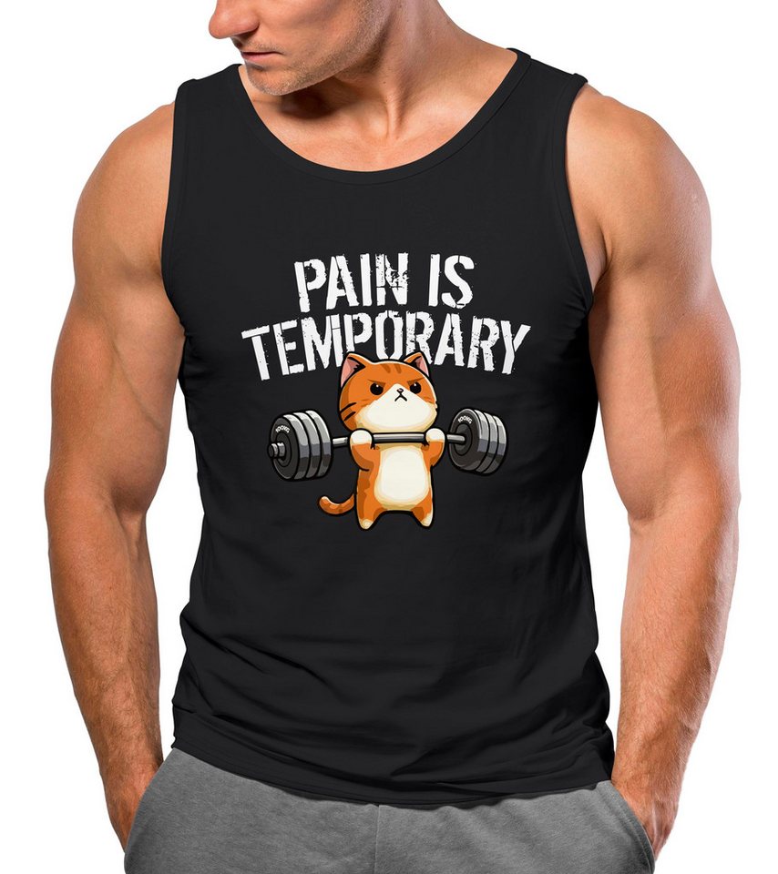 MoonWorks Tanktop Herren Tanktop Fitness Sport Gym Bodybuilding Katze Spruc günstig online kaufen