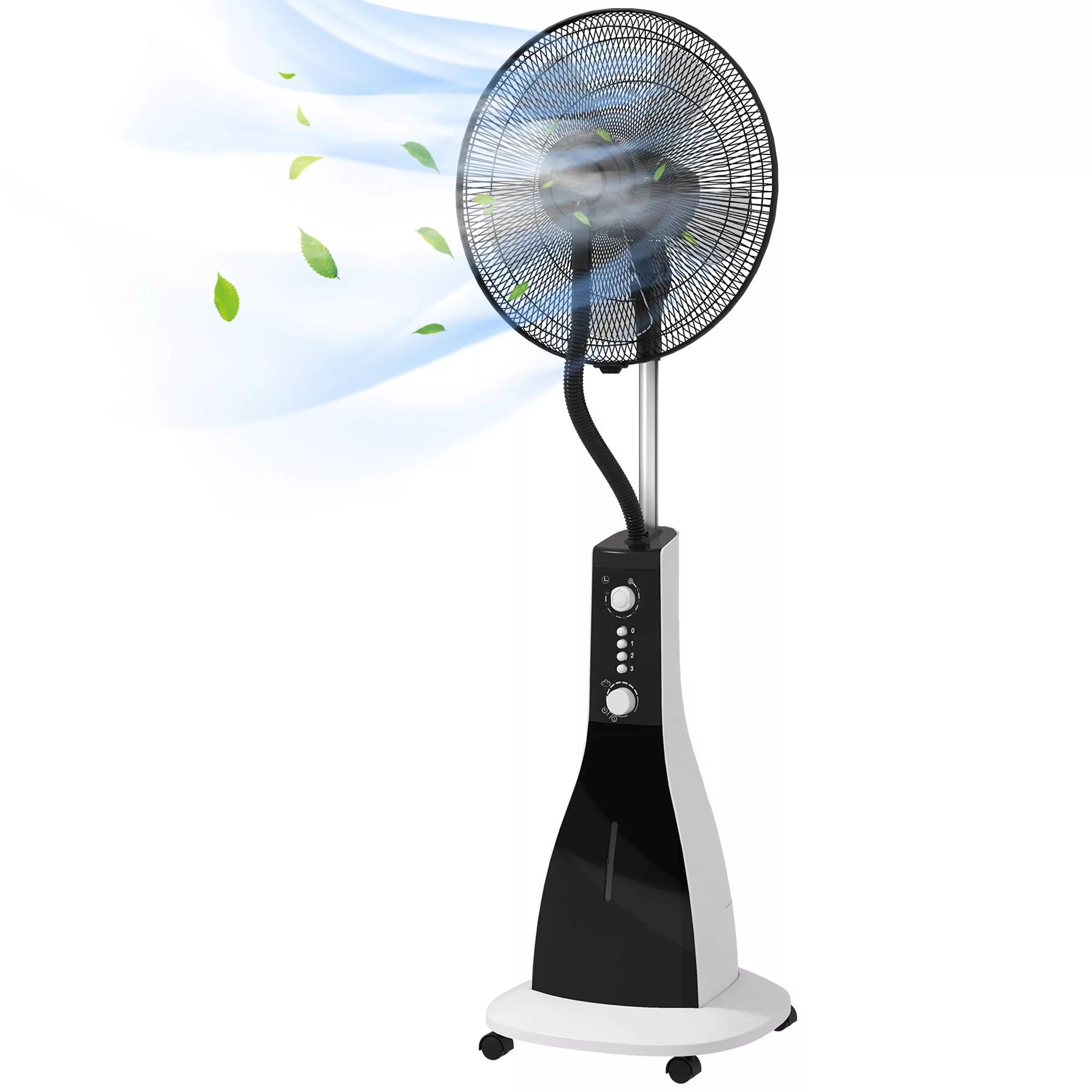 HOMCOM Standventilator mit Wasser, 90W Ventilator mit Nebelfunktion, 3 Modi günstig online kaufen