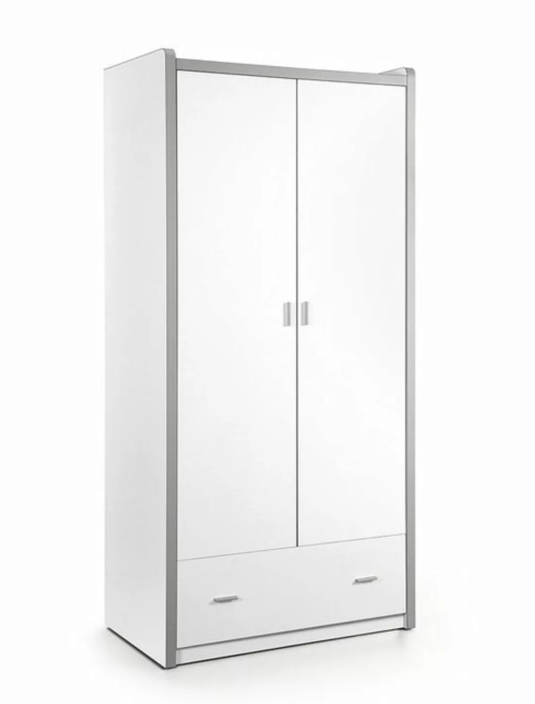 Kindermöbel 24 Kinderkleiderschrank Valerie weiß 2 Türen B 97 cm günstig online kaufen