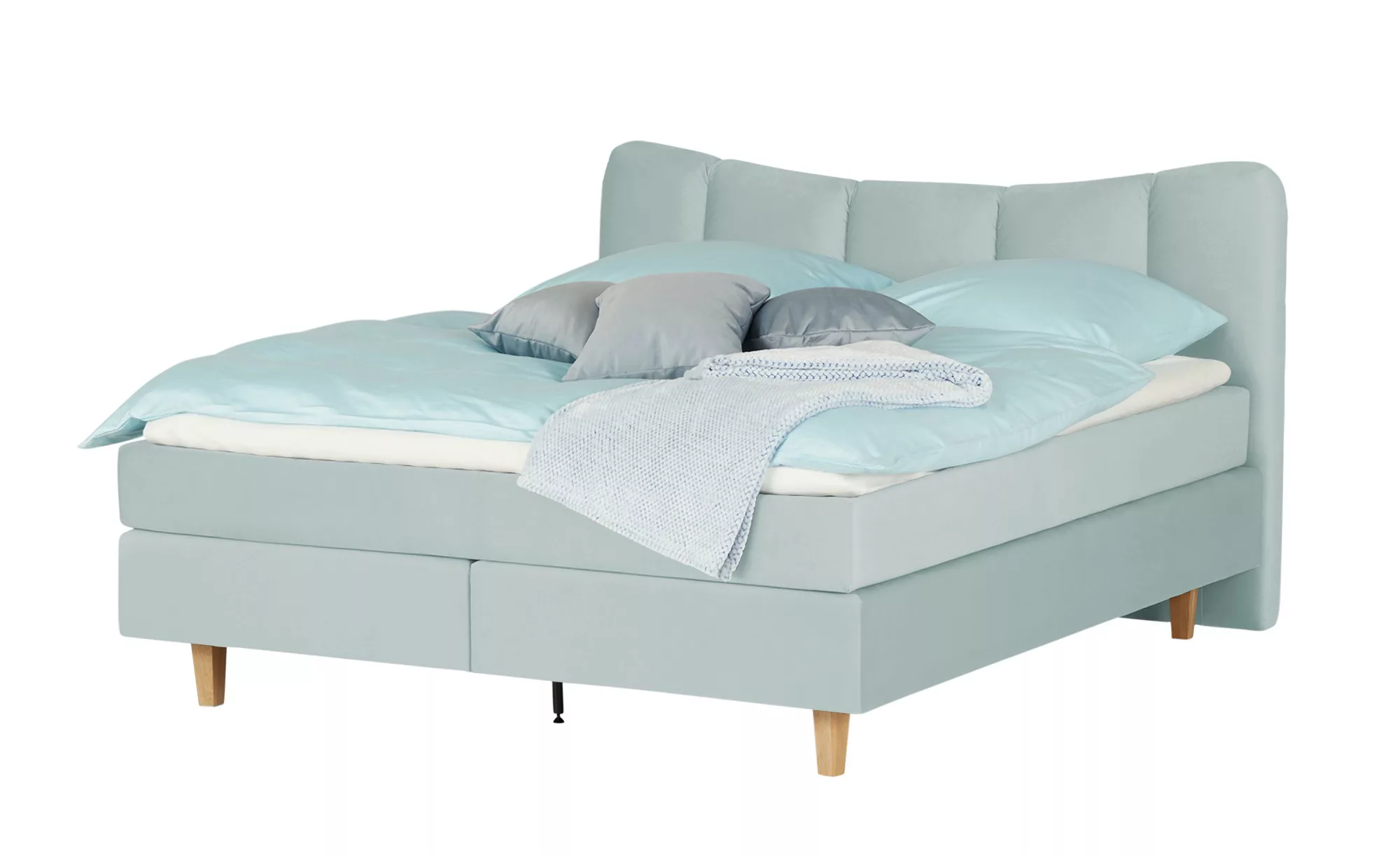 SKAGEN BEDS Boxspringbett  Dalur ¦ blau ¦ Maße (cm): B: 200 H: 110 Betten > günstig online kaufen