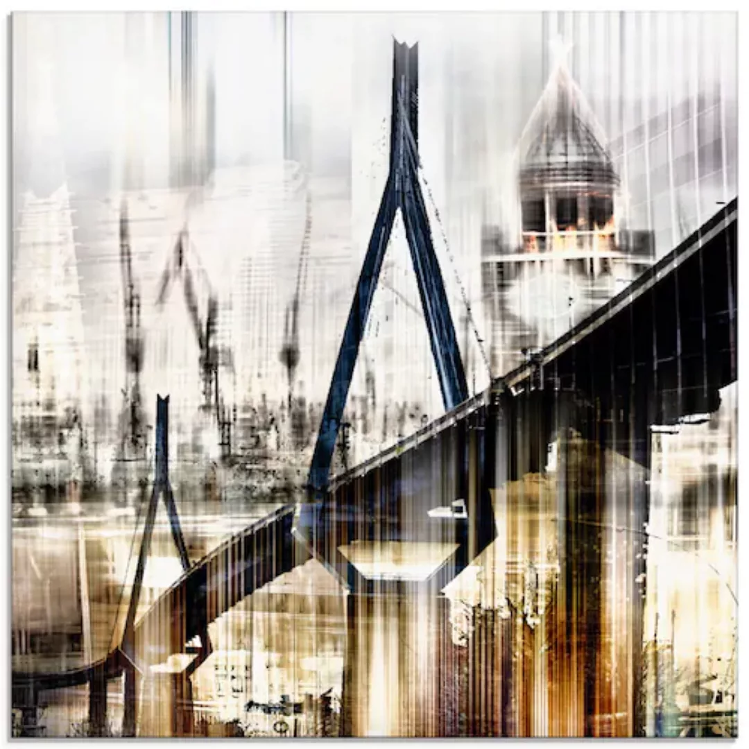 Artland Glasbild »Hamburg Skyline Collage III«, Deutschland, (1 St.), in ve günstig online kaufen