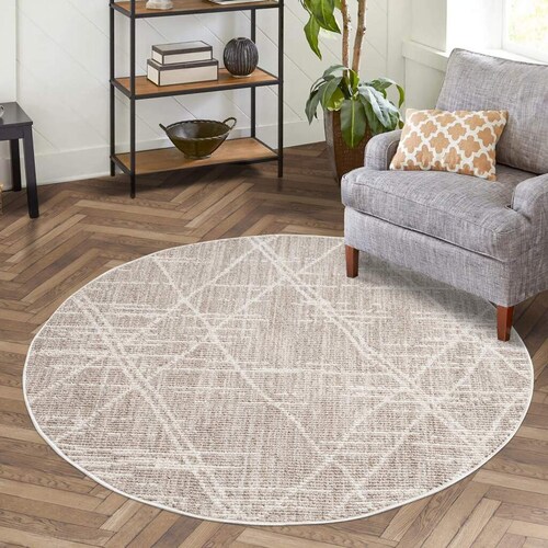 Carpet City Teppich »CLASICO 9162«, rund, 11 mm Höhe, Kurzflor, Hochtief-Mu günstig online kaufen