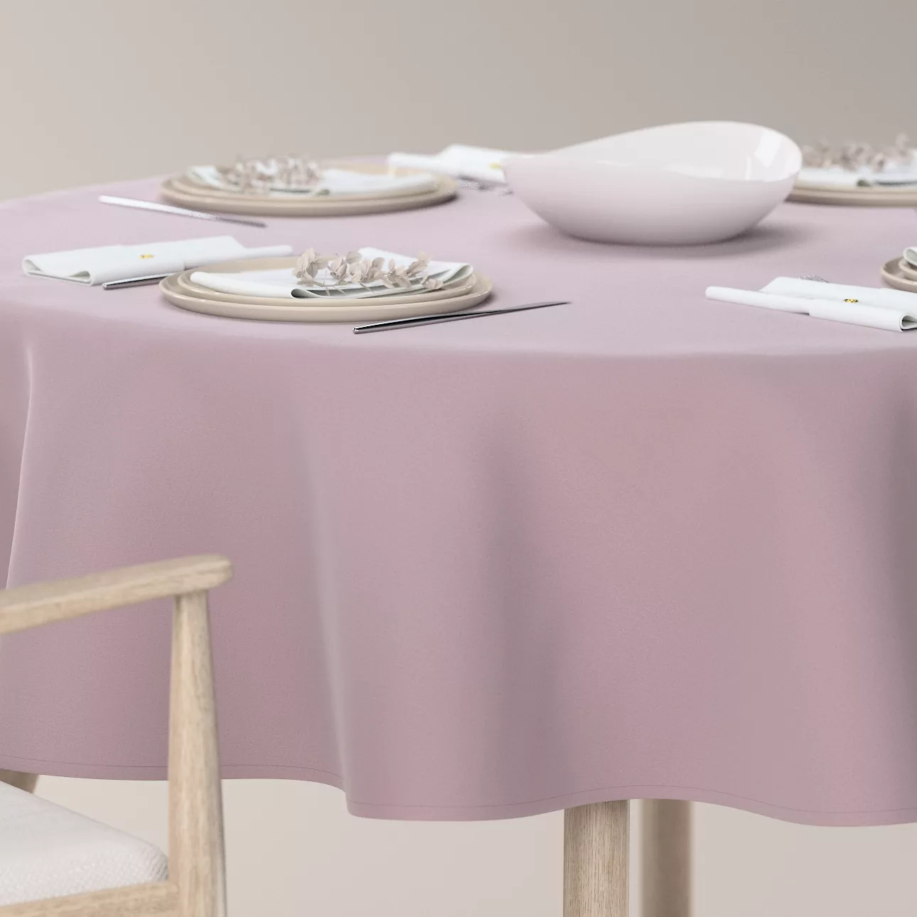 Runde Tischdecke, rosa, Velvet (704-14) günstig online kaufen